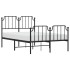 Estructura de cama con cabecero y estribo metal negro