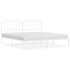 Estructura de cama de metal con cabecero blanco 193x203