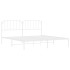 Estructura de cama de metal con cabecero blanco 193x203