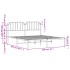 Estructura de cama de metal con cabecero blanco 193x203