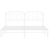 Estructura de cama de metal con cabecero blanco 180x200