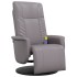 Sillón reclinable de masaje con reposapiés cuero sintético