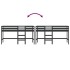 Cama alta de niños escalera madera maciza pino negra 90x190