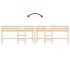 Cama alta de niños con escalera madera maciza pino 90x200