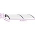 Marquesina para puerta PC 240x100