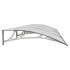 Marquesina de puerta policarbonato gris 400x100