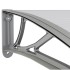 Marquesina de puerta policarbonato gris 400x100