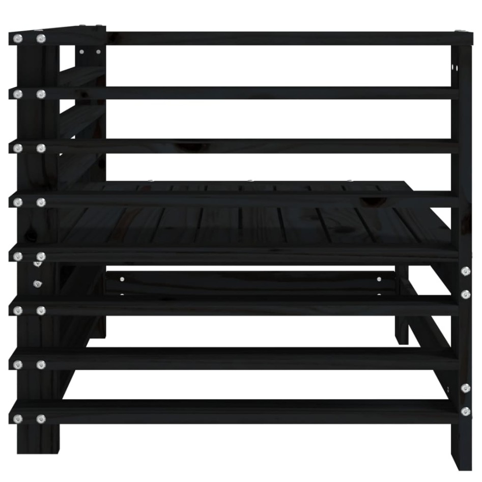 Sofás de esquina de jardín 2 uds madera maciza de pino