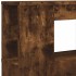 Cabecero LED madera ingeniería roble ahumado 140x18,5x103,5