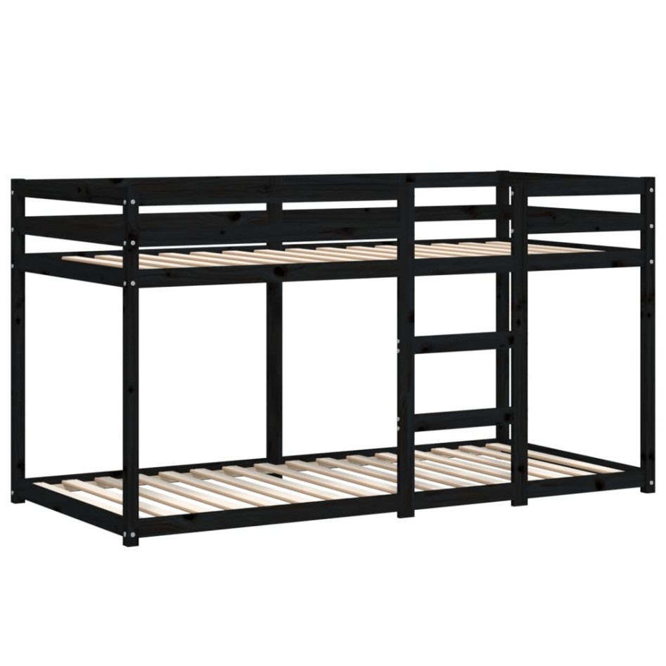 Litera de madera maciza de pino negro 90x200