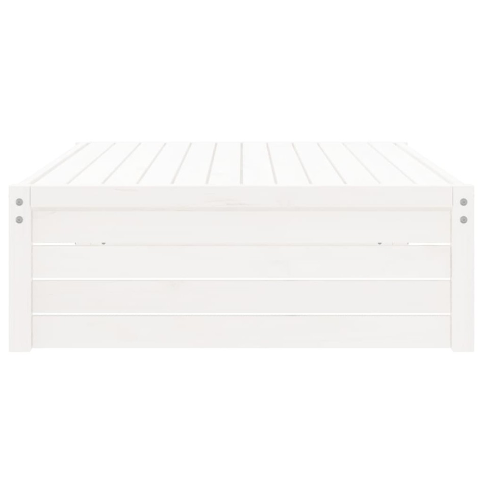 Taburete de jardín madera maciza de pino blanco 120x80