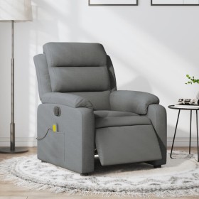 Sillón reclinable de masaje eléctrico tela gris