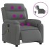 Sillón reclinable de masaje eléctrico tela gris
