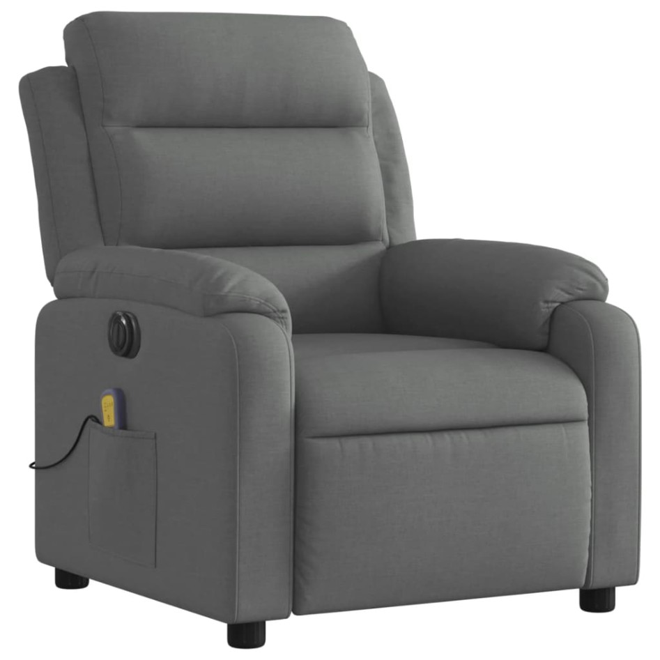 Sillón reclinable de masaje eléctrico tela gris