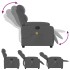 Sillón reclinable de masaje eléctrico tela gris