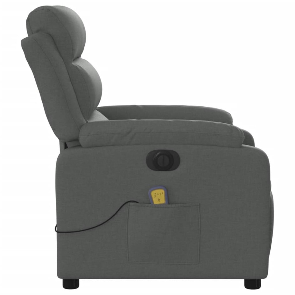 Sillón reclinable de masaje eléctrico tela gris