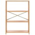 Estantería de 4 niveles madera maciza de roble 80x30x112
