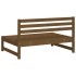 Sofás centrales jardín 2 uds madera pino marrón miel 120x80