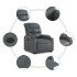 Sillón reclinable elevable cuero artificial
