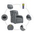 Sillón de masaje reclinable eléctrico cuero sintético