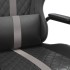 Silla gaming con masaje cuero sintético gris y