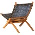 Silla de relax plegable cuero auténtico