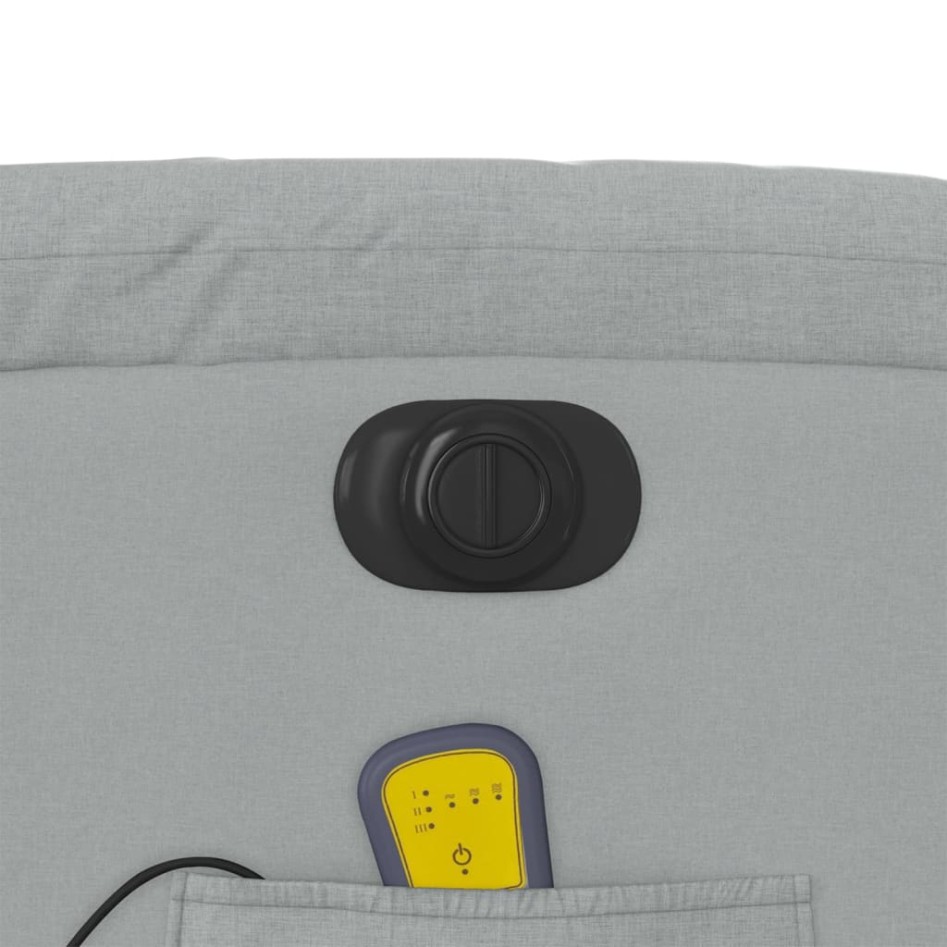 Sillón reclinable de masaje eléctrico tela gris