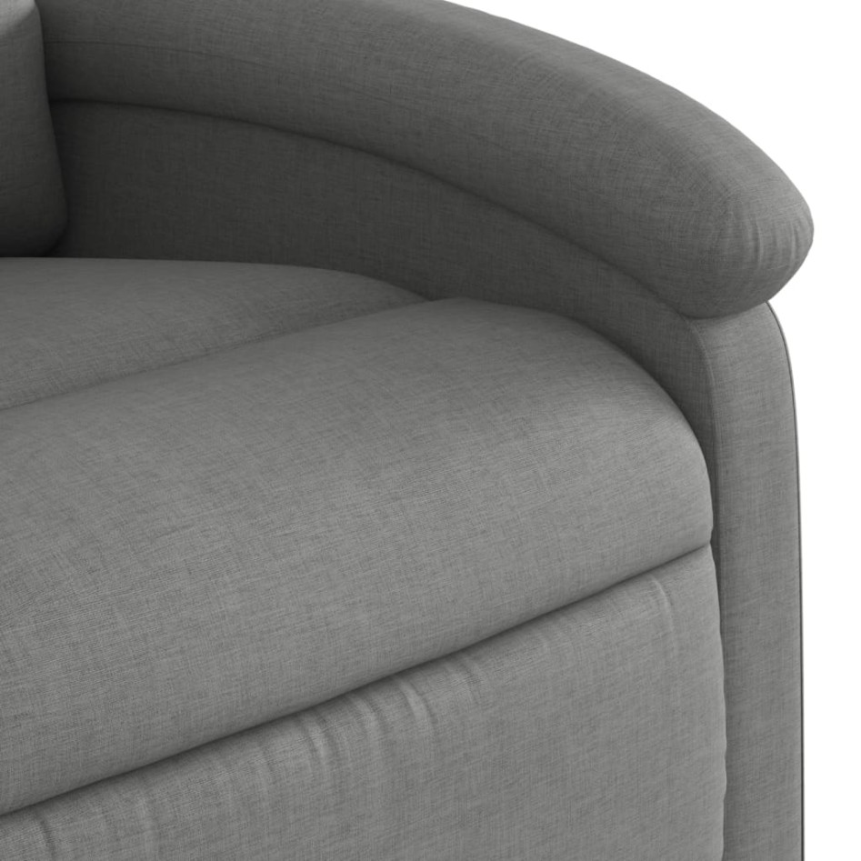 Sillón reclinable eléctrico de tela gris