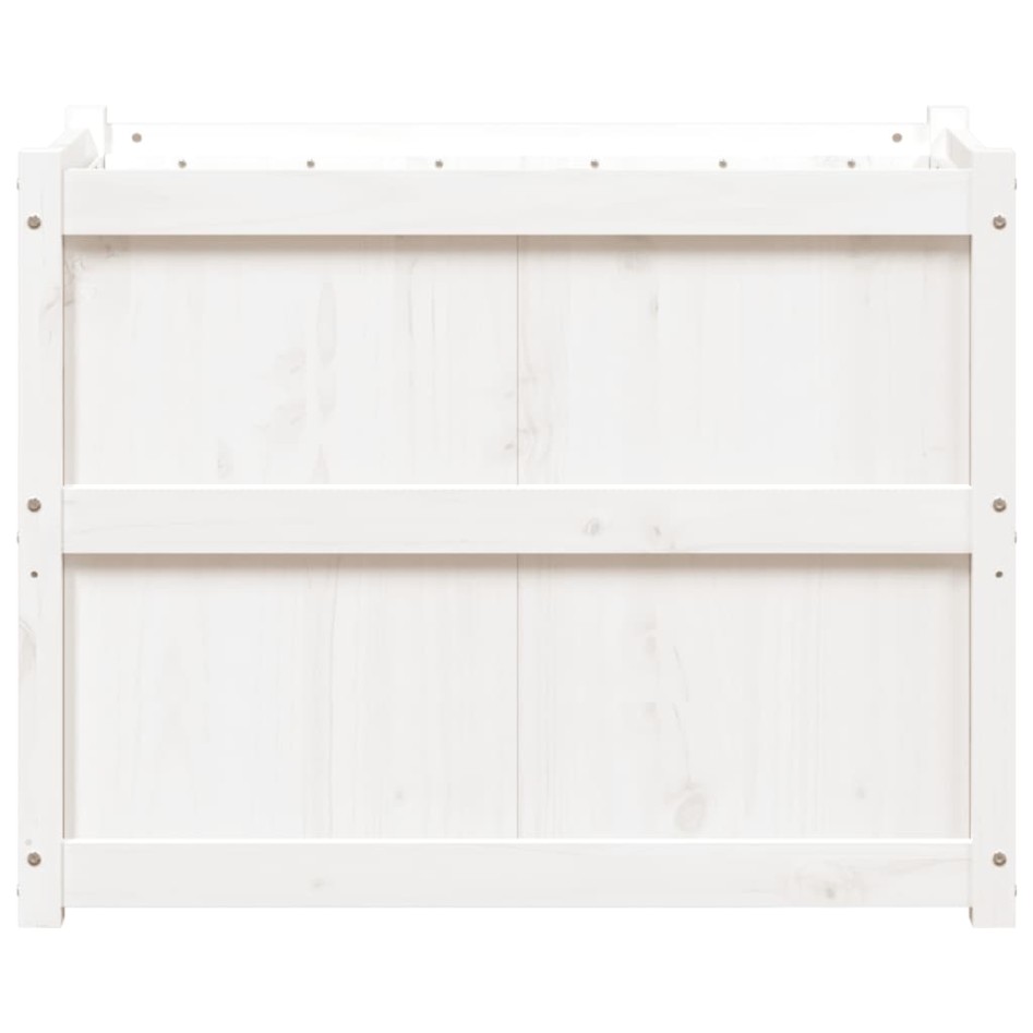 Jardinera de madera maciza de pino blanca 90x50x70