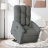 Sillón eléctrico reclinable elevable de tela gris