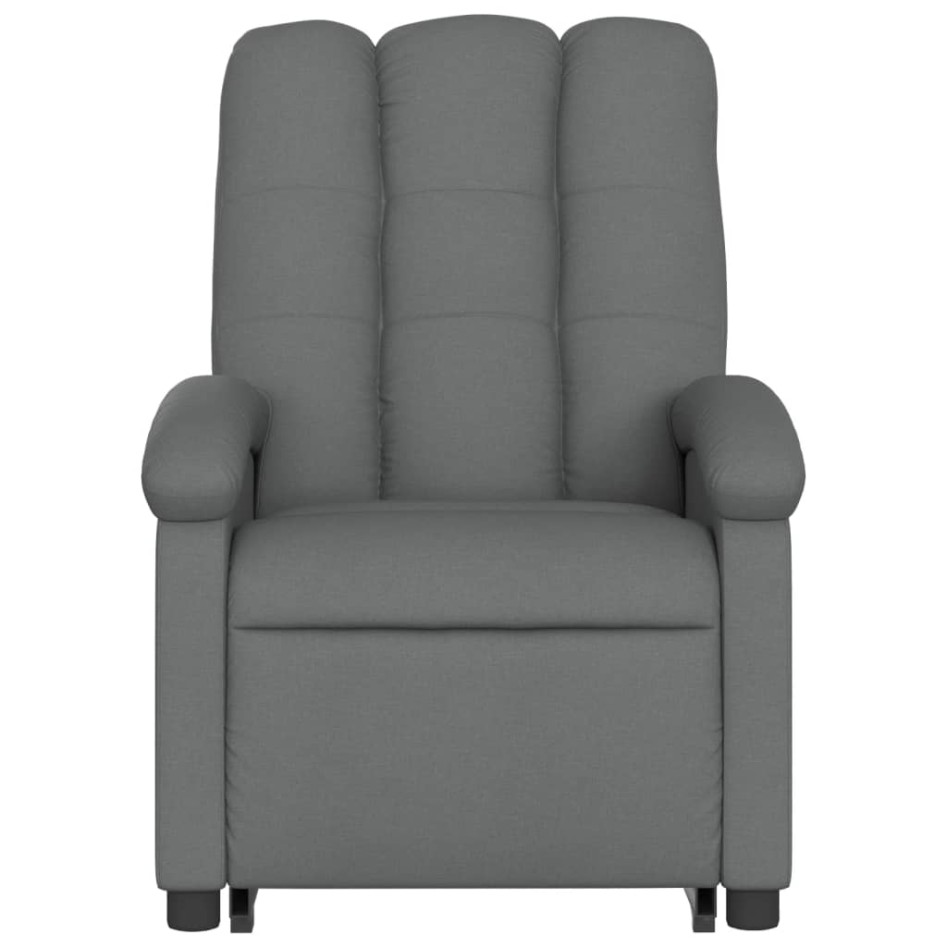 Sillón eléctrico reclinable elevable de tela gris