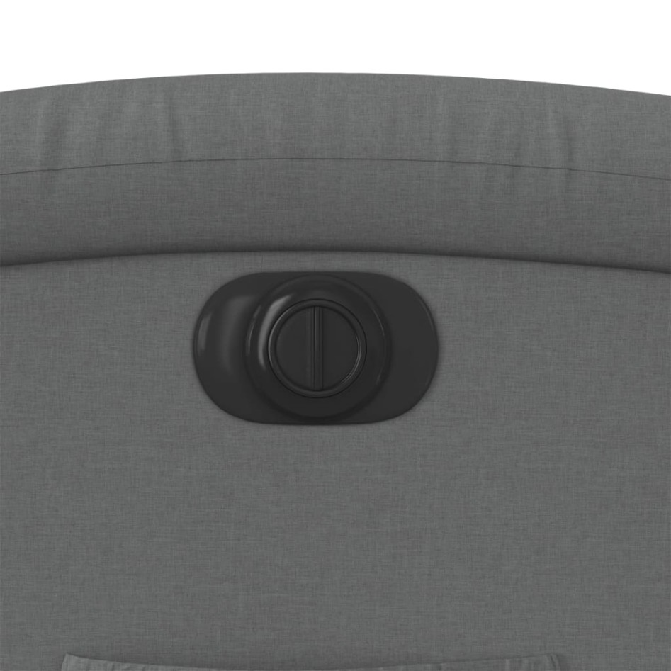 Sillón eléctrico reclinable elevable de tela gris