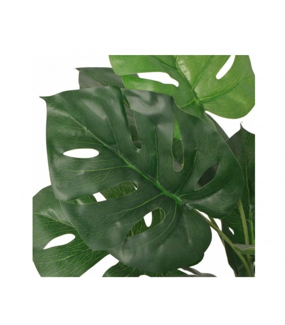 Planta de monstera artificial con maceta verde 45 cms