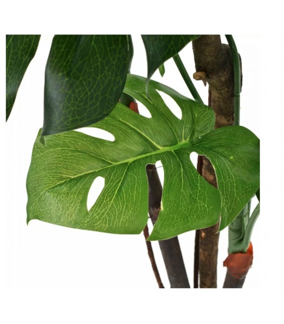 Planta de monstera artificial con maceta verde 130 cms