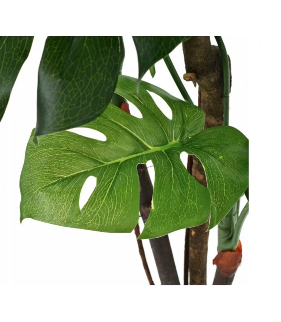 Planta de monstera artificial con maceta verde 170 cms
