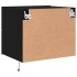Mesitas de noche de pared con luces LED 2 unidades