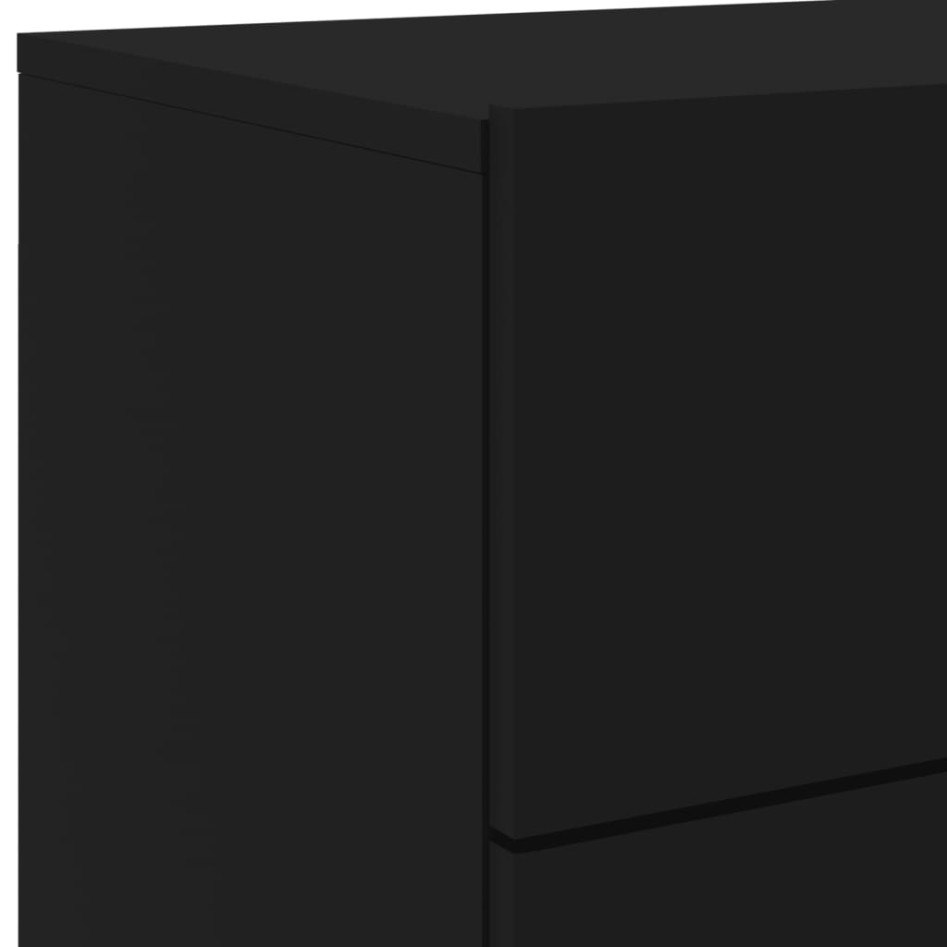 Mesitas de noche de pared con luces LED 2 unidades