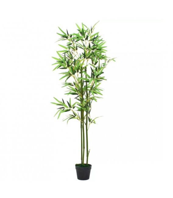 Árbol de bambú artificial con maceta 150 cms verde