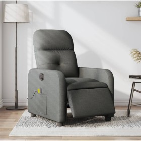 Sillón reclinable de masaje eléctrico tela gris