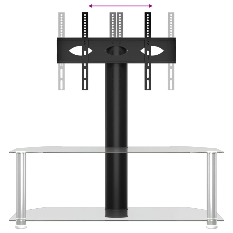 Mueble TV esquina 2 niveles para 32-70 pulgadas negro