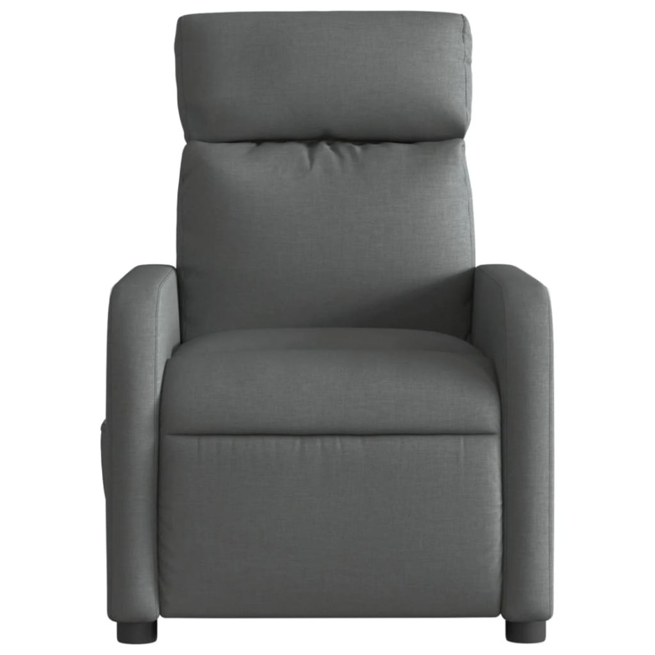 Sillón reclinable eléctrico de tela gris