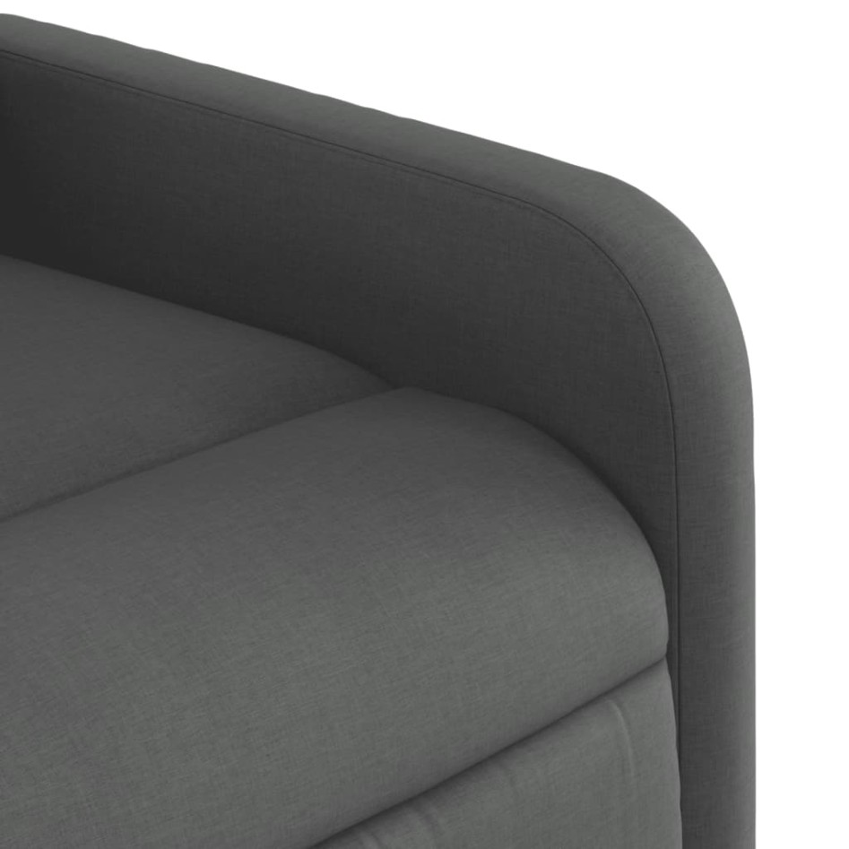 Sillón reclinable eléctrico de tela gris