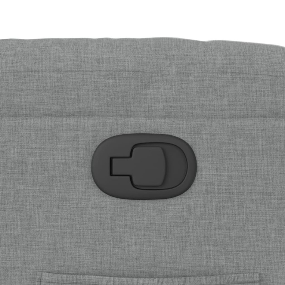 Sillón reclinable elevable de tela gris