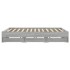 Cama con cajones madera ingeniería gris Sonoma 200x200