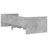 Estructura de cama con cajones gris hormigón 75x190