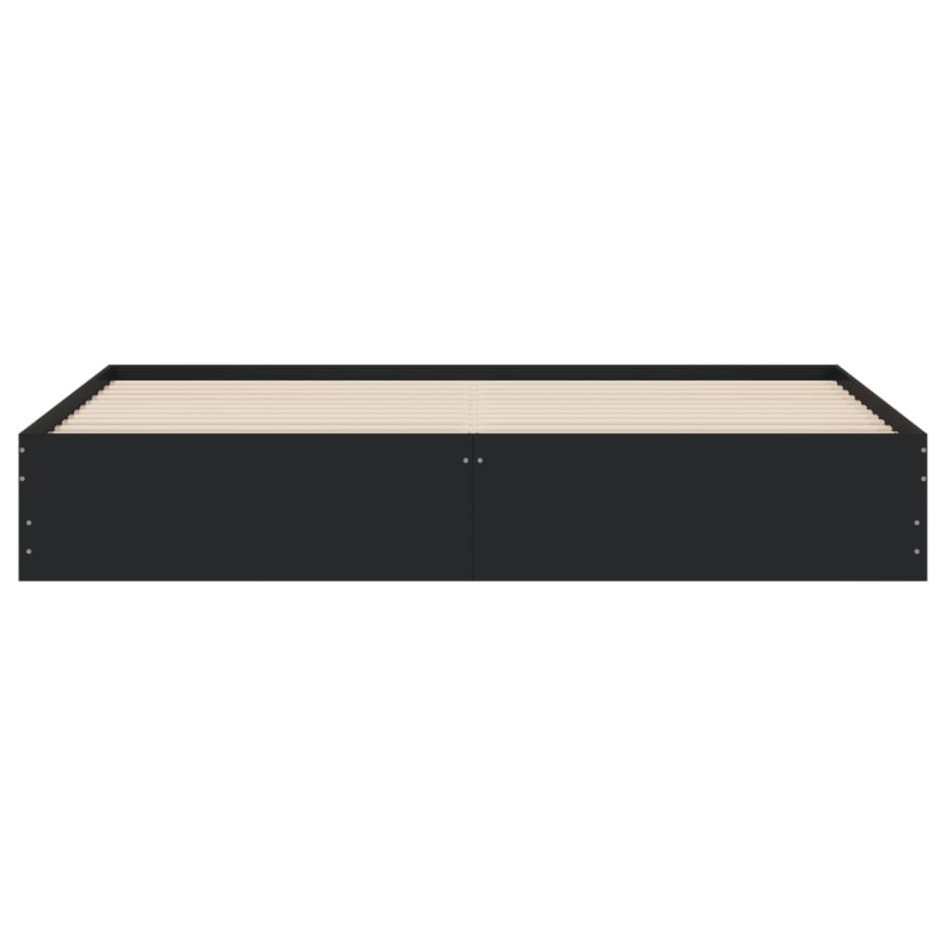 Estructura cama con cajones madera ingeniería negra 200x200