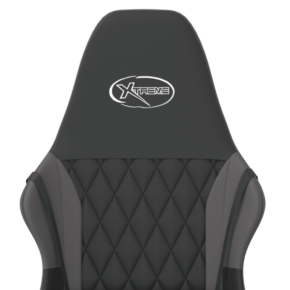 Silla gaming de masaje cuero sintético negro y