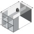 FMD Escritorio con estantes laterales blanco 117x72,9x73,5