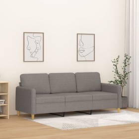 Sofá de 3 plazas de tela gris taupe 180