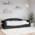 Sofá cama con colchón tela negro 90x200